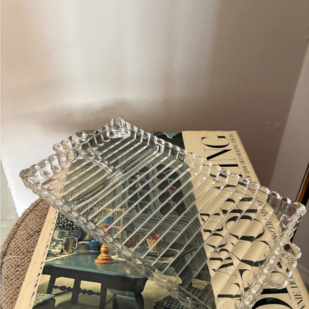 Crystal Clear Glass Vanity Tray